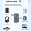 RGB Bluetooth 5.4 Audio Sender Empfänger 3,5 mm AUX Stereo Musik Drahtloser Adapter mit Mikrofon Unterstützung TF-Kartenwiedergabe für Auto TV PC