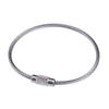 Wire Keychain Cable 5.91 Inch Stainless Steel for Key Ring Loop for Outdoor Hiking Luggage Tags