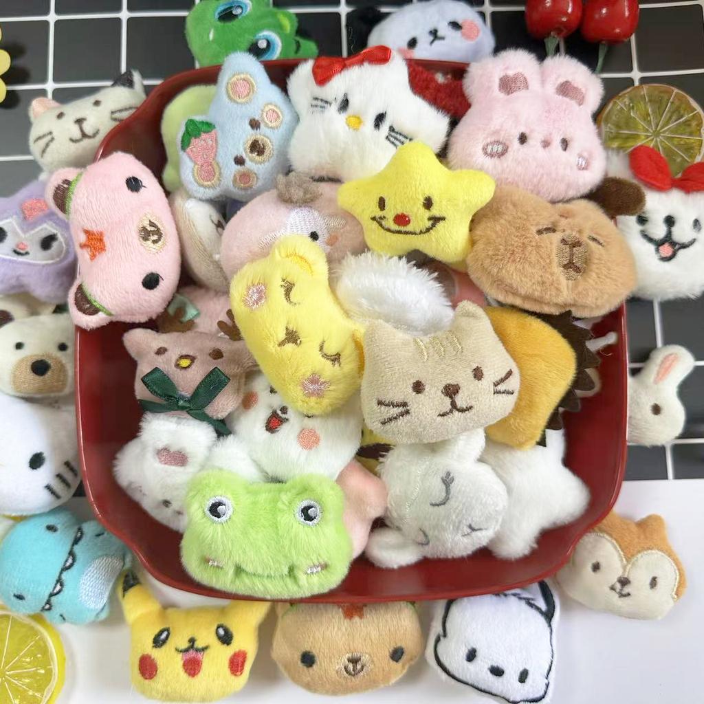 50Pcs Mini Plush Doll Toy Bulk Kawaii Stuffed Animal Doll Toy Soft Plushie Diy Accessories For Girl Hair Clips Sock Party Favors