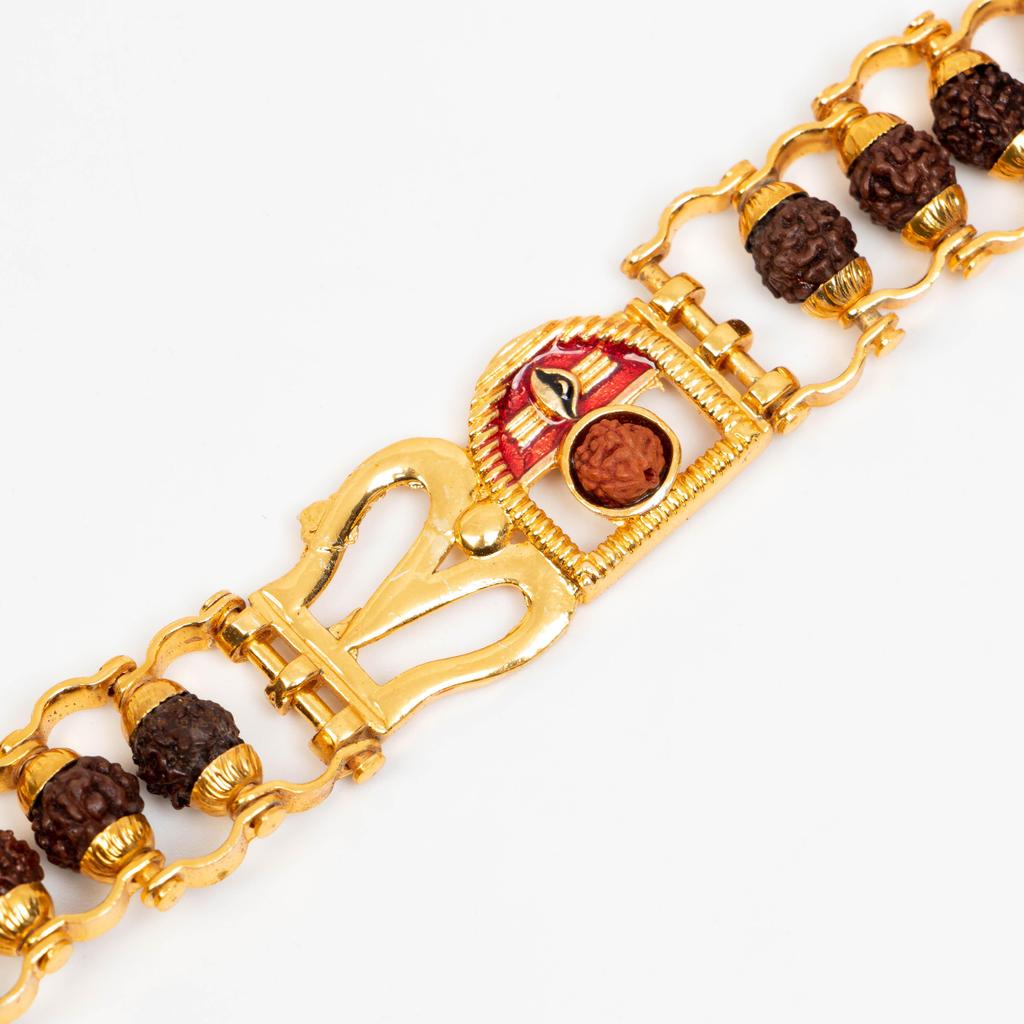 Handmade OM Rudraksha Bead Bracelet – Spiritual Healing Meditation Yoga Jewelry for Men & Women