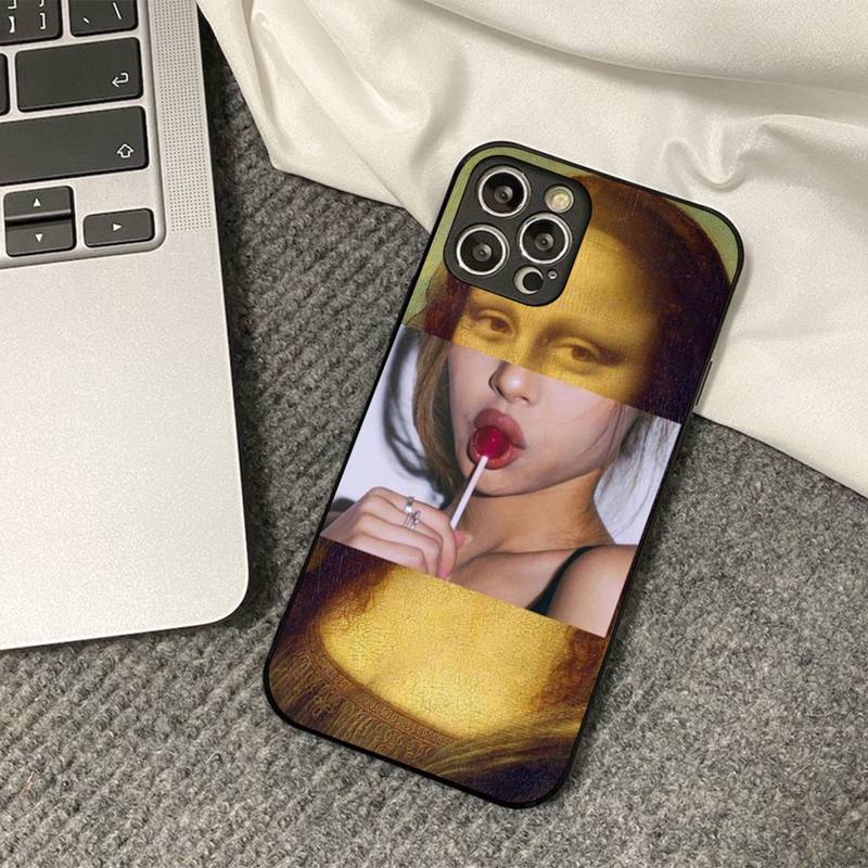 Mona Lisa David Statue Abstract Art Phone Case for iPhone 11 12 13 mini pro XS MAX 8 7 6 6S Plus X 5S SE 2020 XR cover