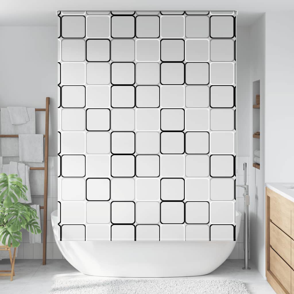 vidaXL Duschrollo 150x240 cm Stoffbreite 146 cm weiß