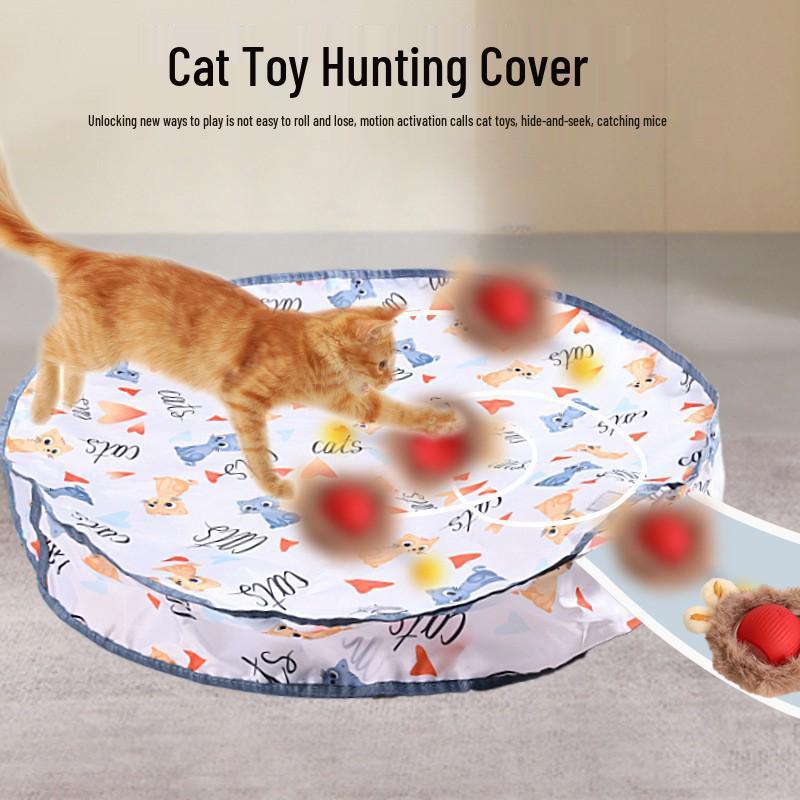 Interactive Cat Teaser: Self-Entertainment Hiding Turntable Toy