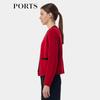 PORTS Women's Long Sleeve Wool Knit Pullover