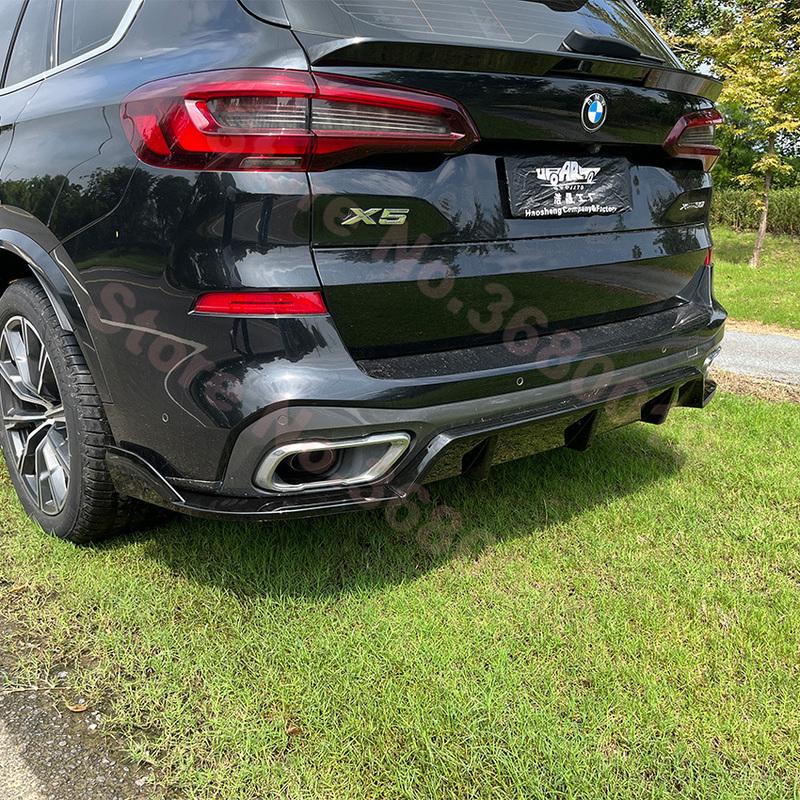 3X 2018 To Up For BMW X5 G05 Car Rear Bumper Lip Diffuser Rear Side Splitters Spoiler High Quality ABS Glossy Black Body Kit