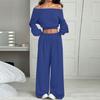 Women's Fashion Top Slim Fit Casual Pants Set