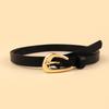 Ladies Thin Belt Simple Decorative Dress Pin Buckle Pu Belt