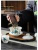 White Porcelain Mutton Fat Jade Kung Fu Tea Set - Perfect for Home, Workplace, or Gift