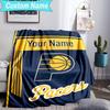 Custom Name Blanket Pacers Basketball Team  Blanket Bedding Blanket for Travel, Camping, Living Rooms, Offices, Sofas, Fan Christmas gift