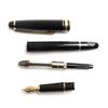 Great MONTBLANC fountain pen Meisterstck Classic white star Black gold 14K mens Used