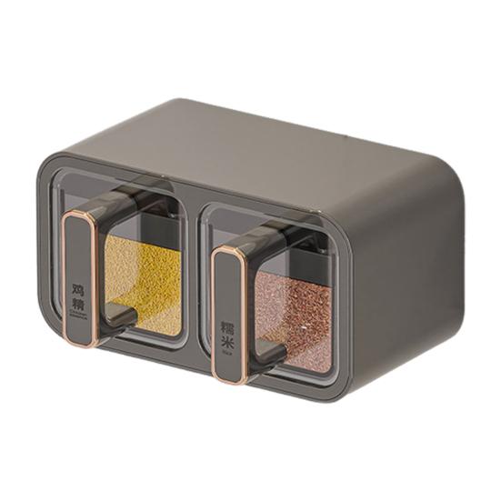 Seasoning Storage Rack Wall Mounted Adjustable Spice Organizer Multi-compartment Spice Container Kitchen