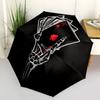 1pc Poker Hand Automatic Folding Umbrella - Windproof Compact Travel Umbrella with Auto Open/Close, 8-Rib Heavy-Duty Shaft for Women/Men A043