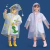 Waterproof Kids' Raincoat with Brim - Cute Design for Kindergarteners