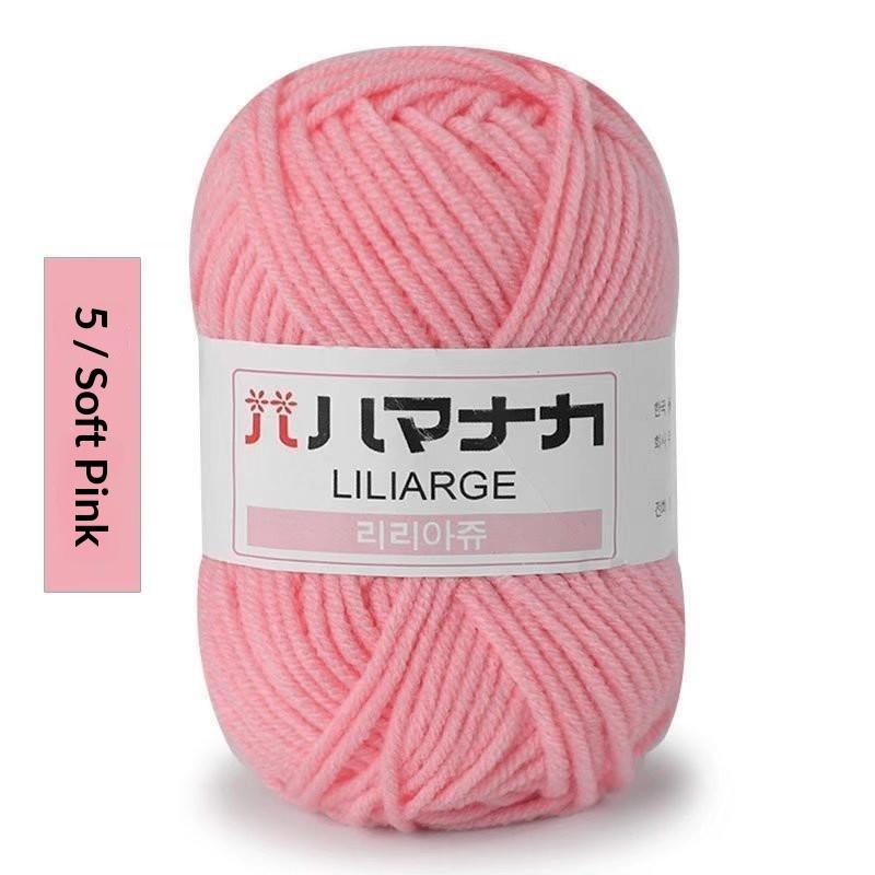 4Pcs Diy Baby Milk Sweet Soft Cotton Knitting Wool Yarn Thick Fiber Velvet Yarn Hand Knitting Wool Crochet Yarn For Diy Sweater