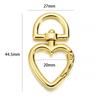 5Pcs/lot Peach Heart Shape Metal Lobster Clasp Hooks Key Ring Connectors For DIY Keychain Jewelry Making Supplies Accessories