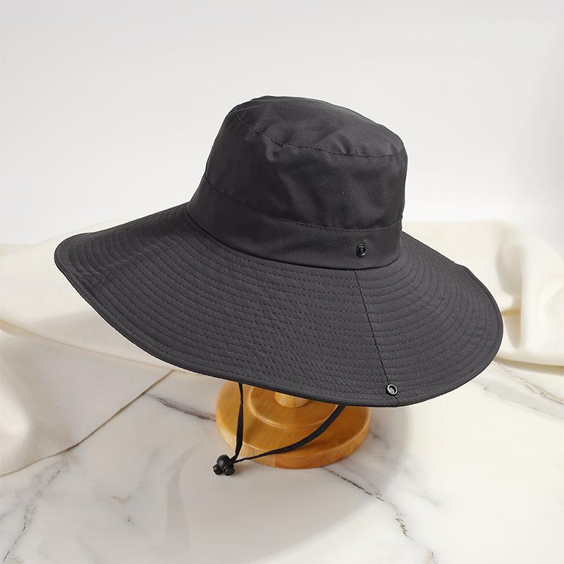 

Summer Quick Dry Wide Brim Fisherman Hat With Sun Protection For Outdoor Hiking Camping Black