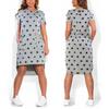 Summer Women Stars Printed Clothing Loose Fit Knee-length Casual Dress In Cotton Blend