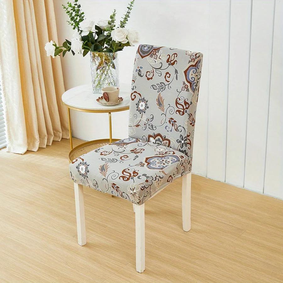 

1Pc new printed elastic chair cover, dirty and non-slip elastic chair cover, living room and dining room seat cover