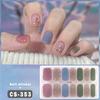 1 Sheet Gel Nail Strip UV Free Easy Apply Remove Self-adhesive Nail Sticker Long Lasting Waterproof Quality Glitter Solid Color Decorative Nail Wrap