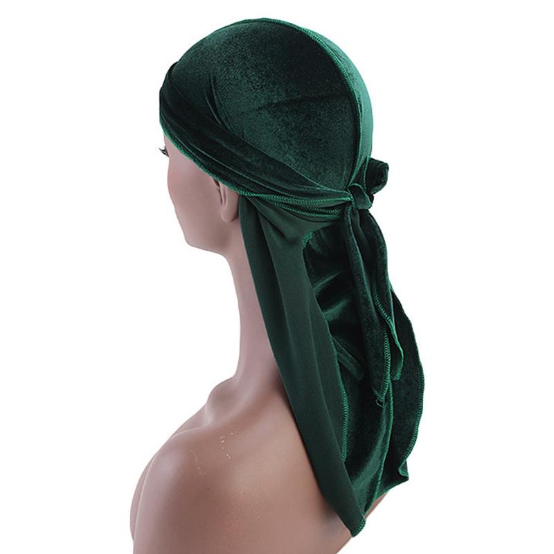 Uomo Donna Velluto Durag Turbante Cappello Bandana Chemioterapia Cappelli Sciarpa da Testa Pirata
