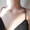 ANENEJERY Women's Necklace Simple Personality Water Drop Necklace Fashion Versatile Hollow Necklace