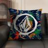 Fashion VVolcomS LOGO Cushion Cover Natural Linen Organic Fabric DoubleSided Printing Sofa Home Decor Gift Pillow Case