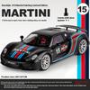 1/18 Porsche 918 Martini Lackiert Limitierte Edition Legierung Druckguss Modellauto Sammlung von Hobby-Ornamenten Ton & Licht Serie Geschenk