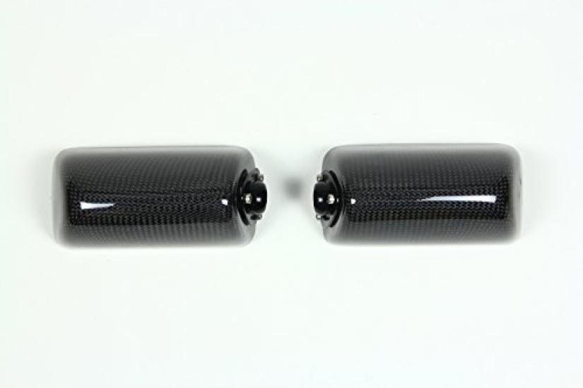 MAGICAL RACING Racer Replica Mirror Type 3 Head Weave Black Short Stem 25mm A Type (Plain Carbon) [Installation Pitch 27~41mm] A01-CARK-A2000