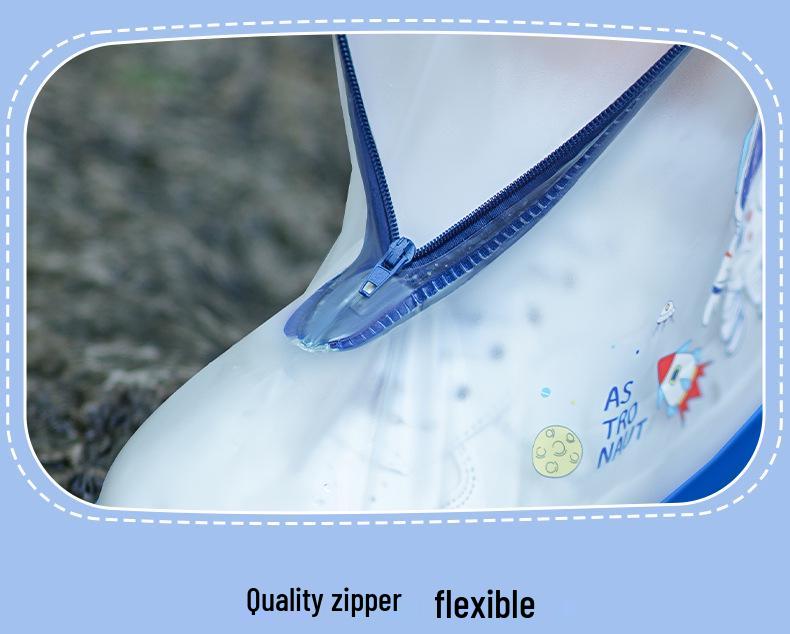 Weatherproof Unisex Shoe Covers: Snow-Resistant, Mid-Calf, Slip-On PVC for Cycling and Outdoor Use.