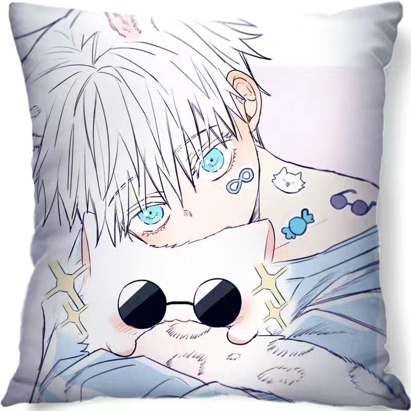Gojo Satoru Jujutsu Kaisen Peripherie-Kissen Itadori Yuji Animation Schlafsaal Schlafzimmer Sofakissen Zweidimensionales quadratisches Kissen