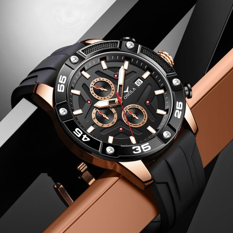 New Top Brand Fashion Men's Watch Large Dial Quartz Waterproof Tape Luminous Multifunctional Calendar Watch