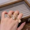Medieval Enamel Oil Dripping Flower Butterfly Opening Ring Niche Design Light Luxury High-End Ring