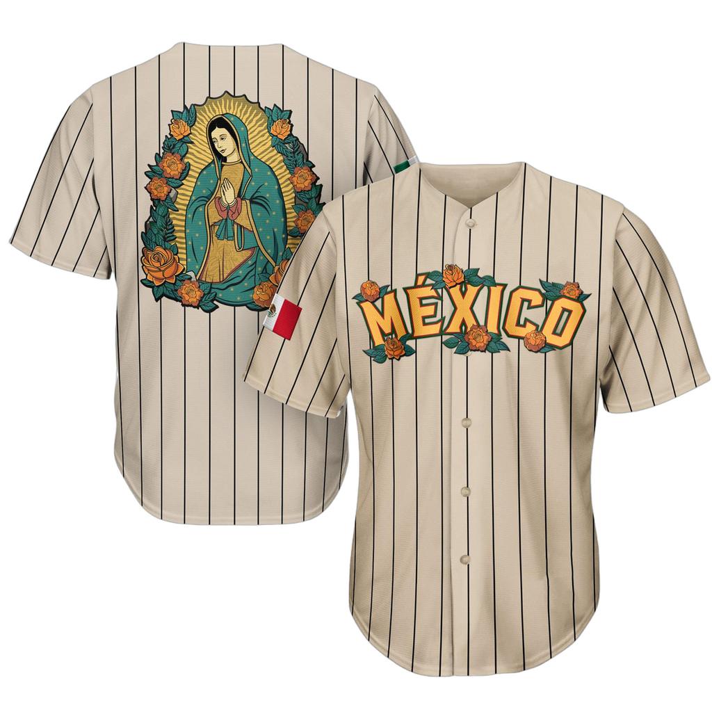 Men's Casual Short Sleeve T-Shirt with Mexico Letter Print for Everyday Wear