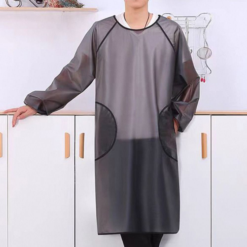 Oil-proof TPU Apron Waterproof Dishwashing Cleaning Apron Kitchen Cooking Apron  Restaurant Use