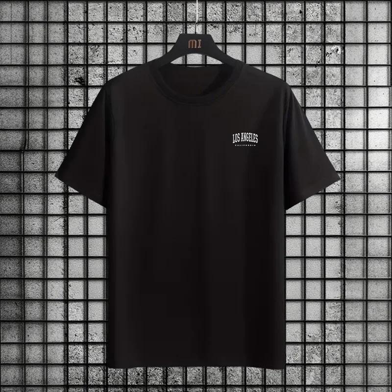 Mens Urban Fashion TShirt 2025 Statement Sleeve Print Tee Streetwear Style Oversize Oneck Cotton Tshirts Summer Cool Tops