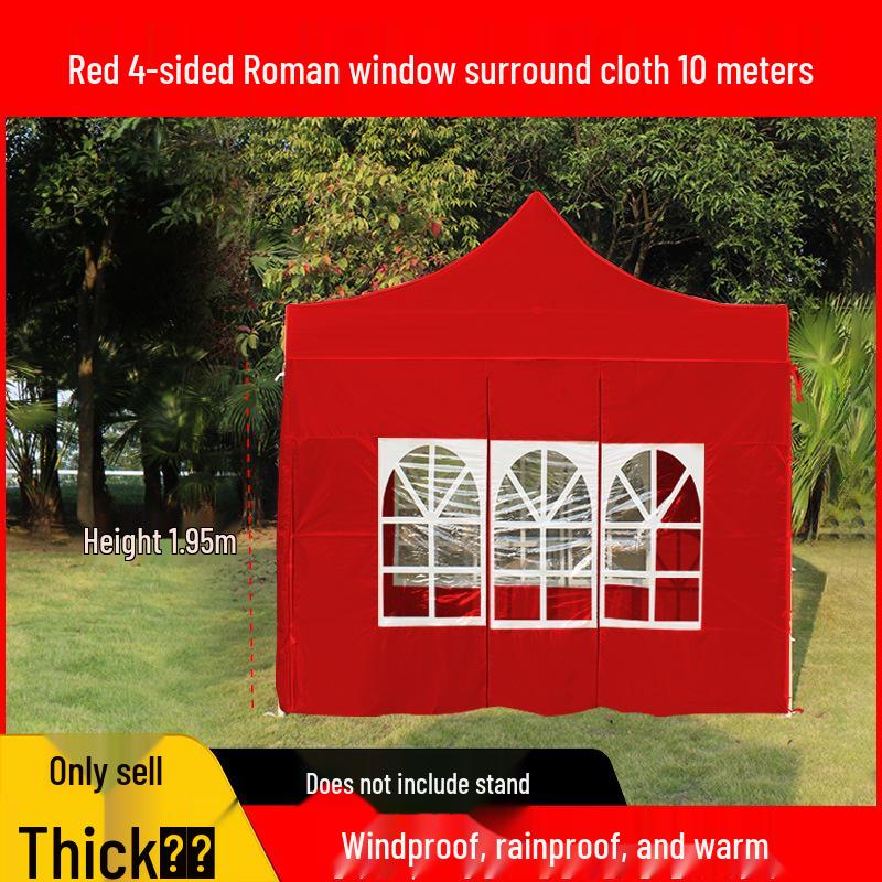 Transparent Tent Side Panel: Windproof & Waterproof Outdoor Canopy Enclosure with Thick Fabric and Durable Edging