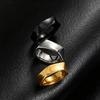 Simple Trendy Pentagonal Men's Ring,High Polished Stainless Steel Silver Gold Black Color Ring,Jewelry Gift for Husband Dad Son