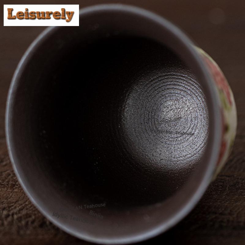 125ML Oljemålning Ros Blomsterspråk Gaiwan Boutique Te Terrin Te Skål med Lock Kit Te Tillverkare Lock Skål för Te Ornament