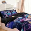 3pcs K-Pop Demon Hunters Print Coreless Bedding Set Multi Sized Bedding Dormitory Duvet Cover, Soft Decoration, Machine Washable