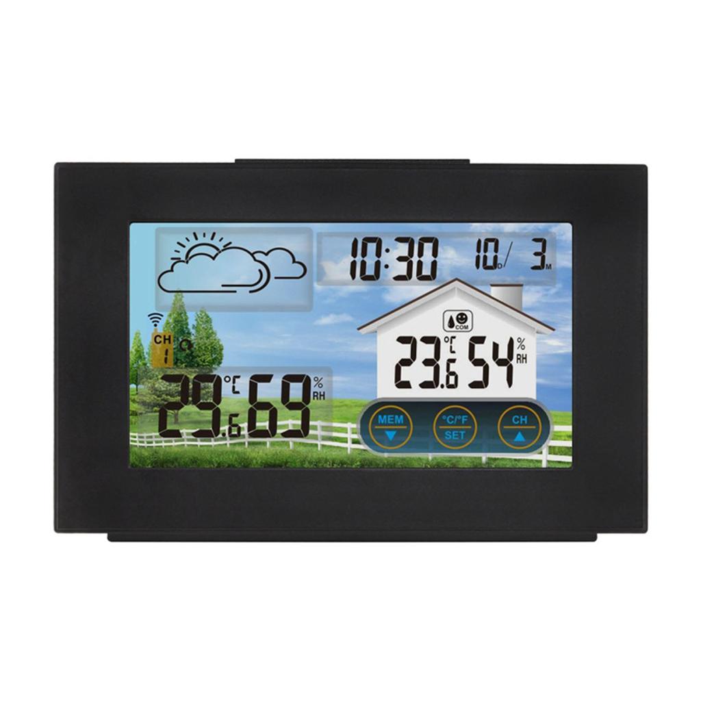 LCD Screen Adjustable Multifunction Color Digital Thermometers Hygrometer With 2099 Year Calendar And Snoozes Function