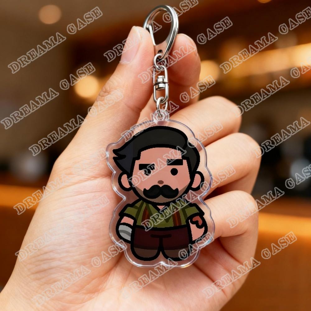 

Cartoon DISPATCH Z-Team Chibi Keychain Accessories Bag Charms Keyrings Jewelry Fans Freinds Game Lovers Gifts
