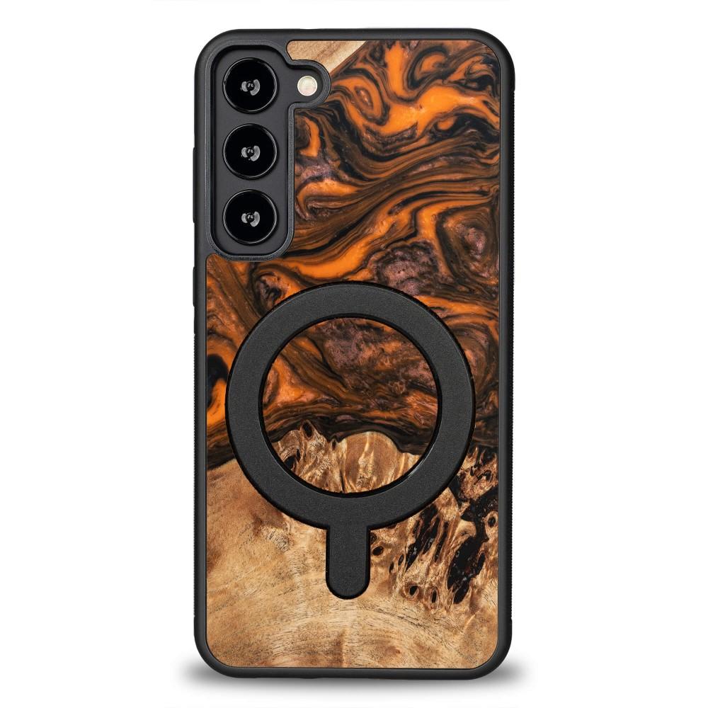 Bewood Unique case for Samsung Galaxy S23 Plus - Orange with MagSafe