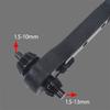 2-in-1 Drill Chuck Key Wrench, Black Quick Ratchet Wrench, Dual End Wrench, Universal Dual End Clamp Key Replacement Tool