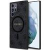 Guess GUHMS24LG4GFRK S24 Ultra S928 zzarny/black hardcase 4G Collection Leather Metal Logo MagSafe