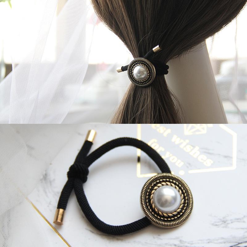 Korean Rhinestone Elegant Scrunchies Women Girls Elastic Hair Rubber Band Accessories Tie Hair Ring Rope Headdress