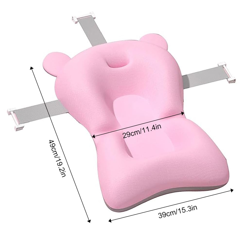 Baby Bath Suspension Prevent Slip Pad, Soft Quick Dry Lightweight Baby Bath Cushion Pad, Newborn Bathtub Mat Infant Bath Supporter Nonslip Floating