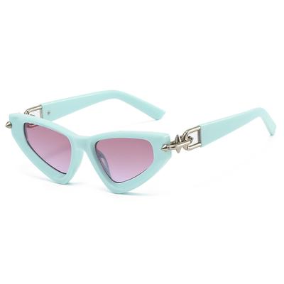 New Gradient Cat Eye Sunglasses Y2K Trend Women Men UV400 Protection Triangle PC Frame Metal Arrow Lock Design