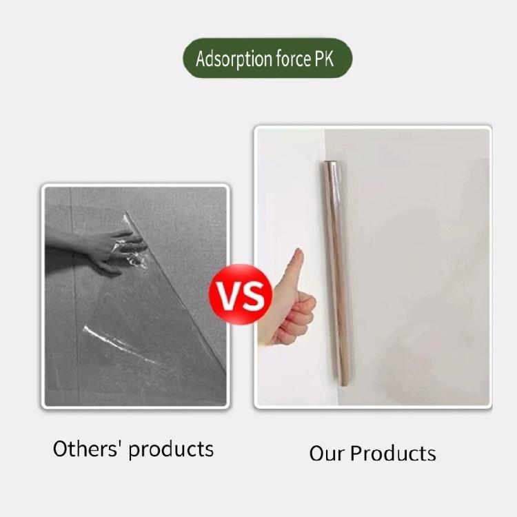 Thin Static Wall Protective Film Multipurpose Clear Static Cling Water Resistant Wall Sticker for Kitchen and Office
