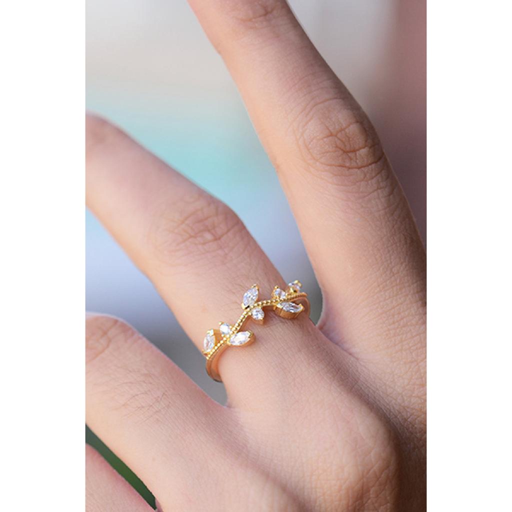 Verstellbarer Stone Ivy-Ring für Damen mit 14-Karat-Rosévergoldung