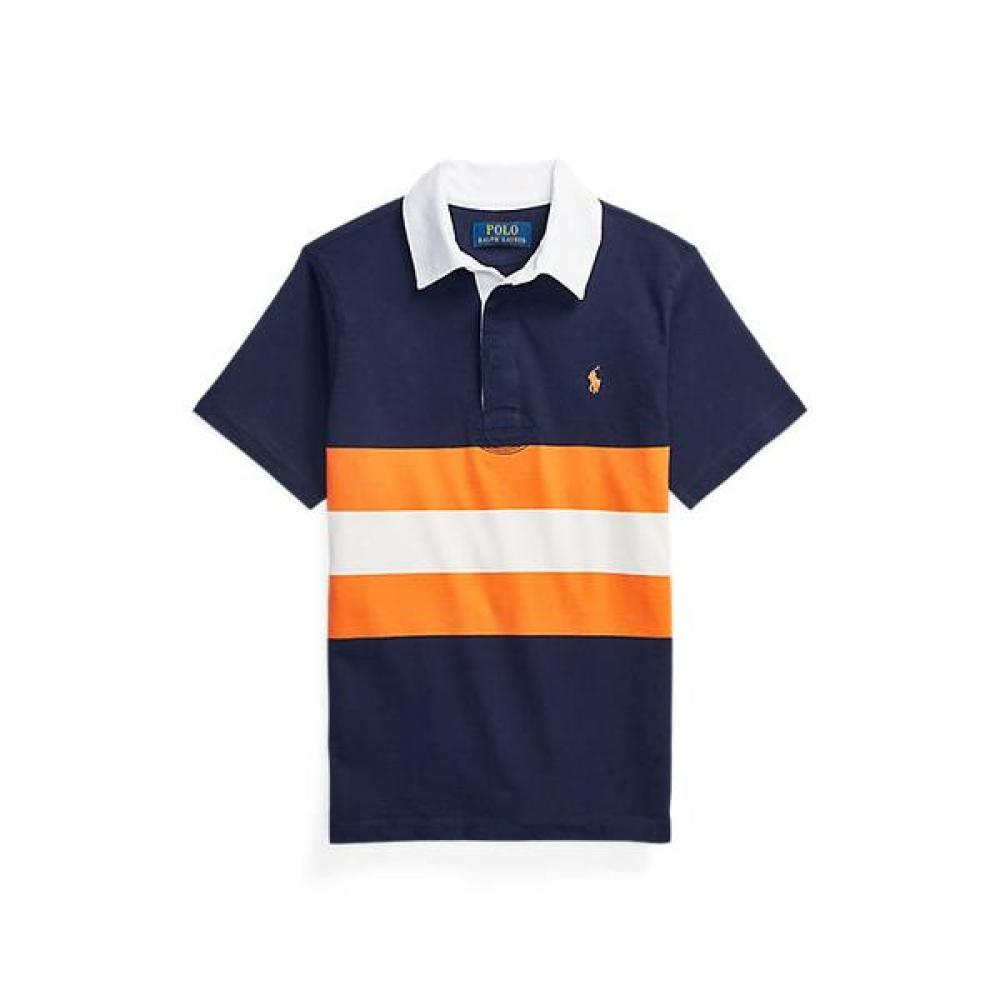 Polo Kids Boys Stripe Cotton Short Sleeve Rugby Shirt Cwpokniy8020732410 M